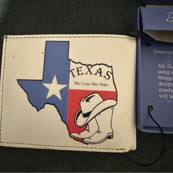 Vintage New in Box Tems Collection Texas Handcrafted Wallet - Picture 7 of 8